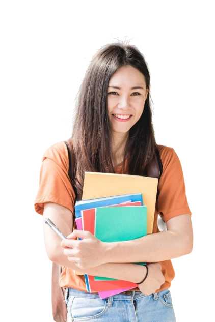 Student with books